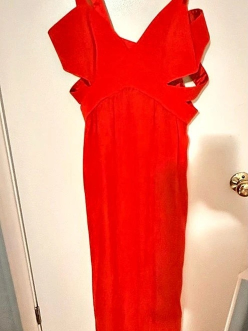 Jay Godfrey coral Strappy Maxi Dress Size 12 Like New